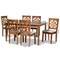 Baxton Studio Nicolette Modern and Contemporary Grey Fabric and Walnut Brown Finished Wood 7-Piece Dining Set 176-11387-10520-Zoro - alternate 9